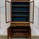 English two-piece mahogany bookcase from the 1950s
