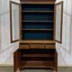 English two-piece mahogany bookcase from the 1950s
