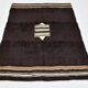 Dark Brown Beige Aesthetic Vintage Rug, 135x165Cm