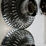 Pair of double spring wall lights by Philippe Rogier for Oxar, France, 1970s