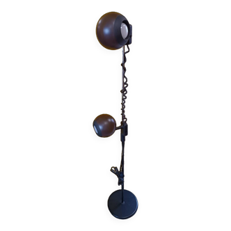 Lampadaire Eyball marron années 70