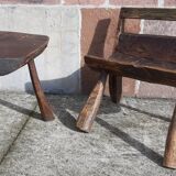 Brutalist folk art bench