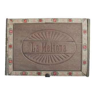 Antique wooden cigar box la meltona