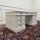 Classic English White Desk Set with Desk Chair