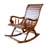 Rocking-chair en teck birman