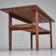 1970s, Scandinavian coffee table, original condition, teak wood, rattan.