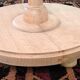 Light wood floor lamp with Art Deco wooden shelf