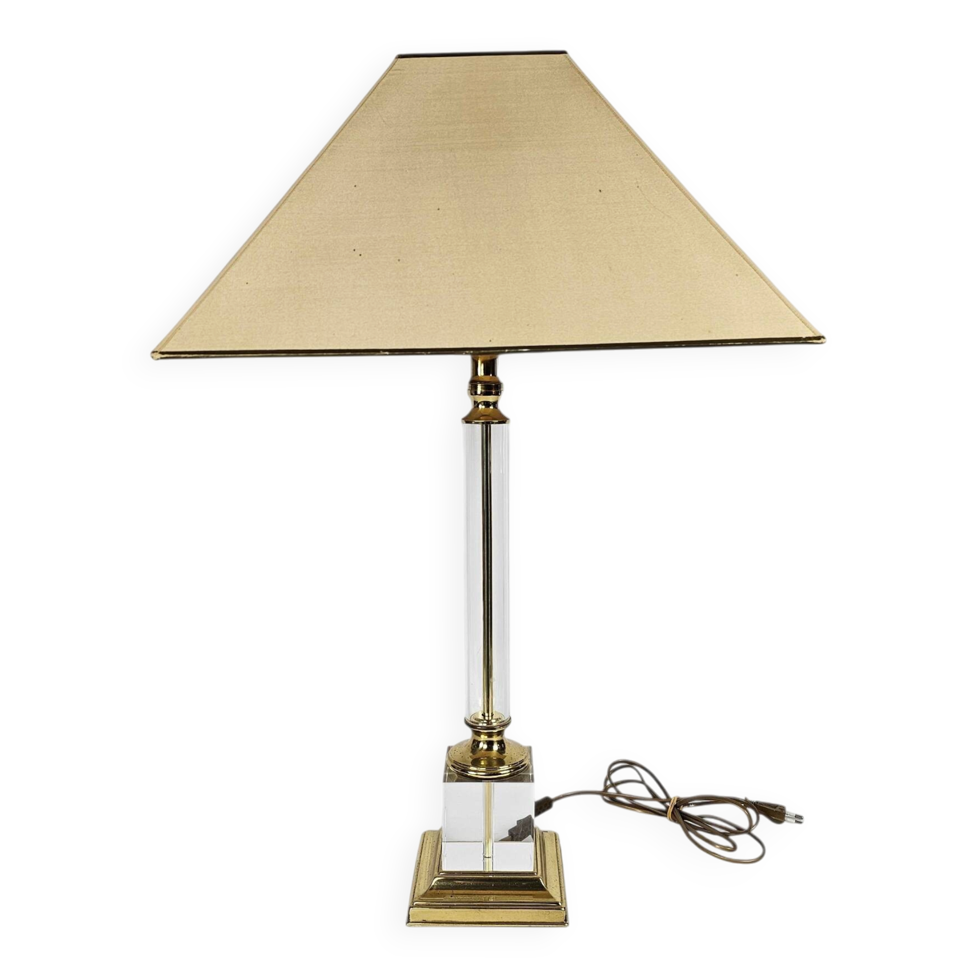 Kullmann lamps - Germany - brass - acrylic - Hollywood Regency - 70's