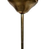 Mid-Century Atomic Brass and Glass Chandelier- four-armed ceiling Lamp- 50s