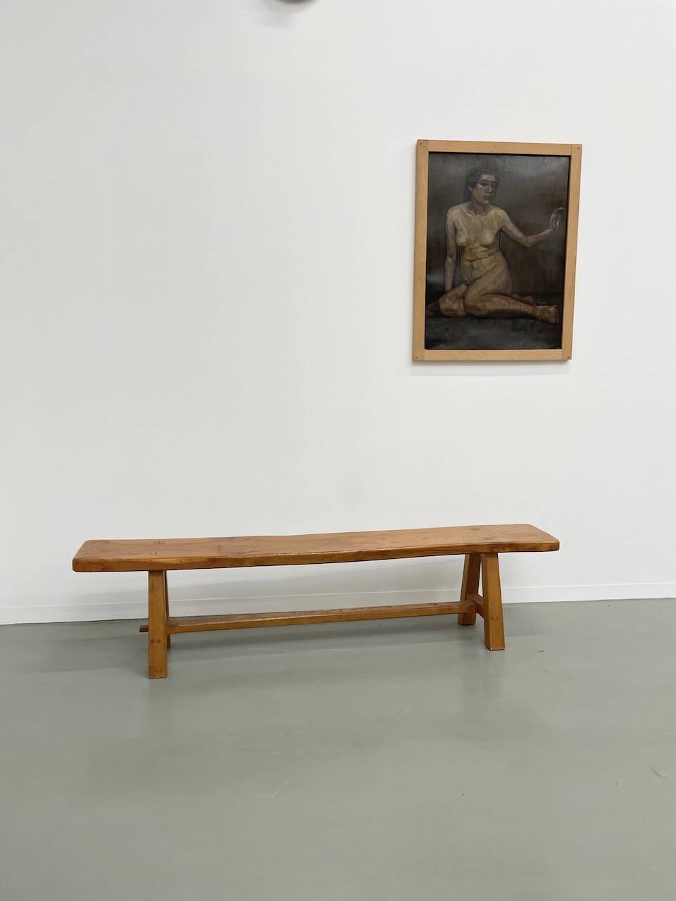 Solid elm bench 2m