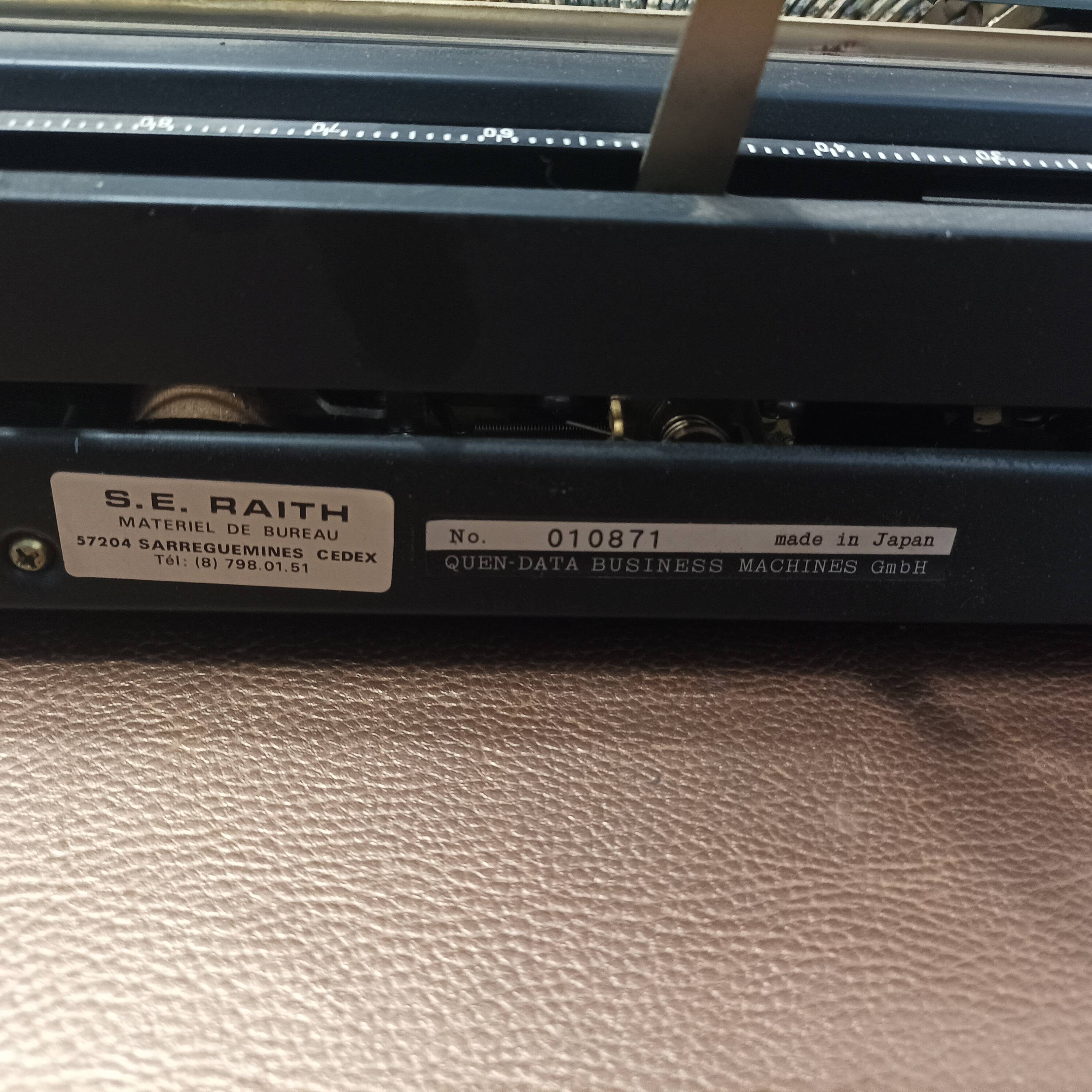 Quen Data 680 De Luxe BLACK typewriter revised new ribbon