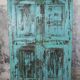 Blue 2-level wardrobe, 4 doors, natural interior, recovered from Indian homes