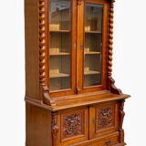 Renaissance style walnut buffet bookcase