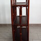 Vintage bamboo and rattan shelf