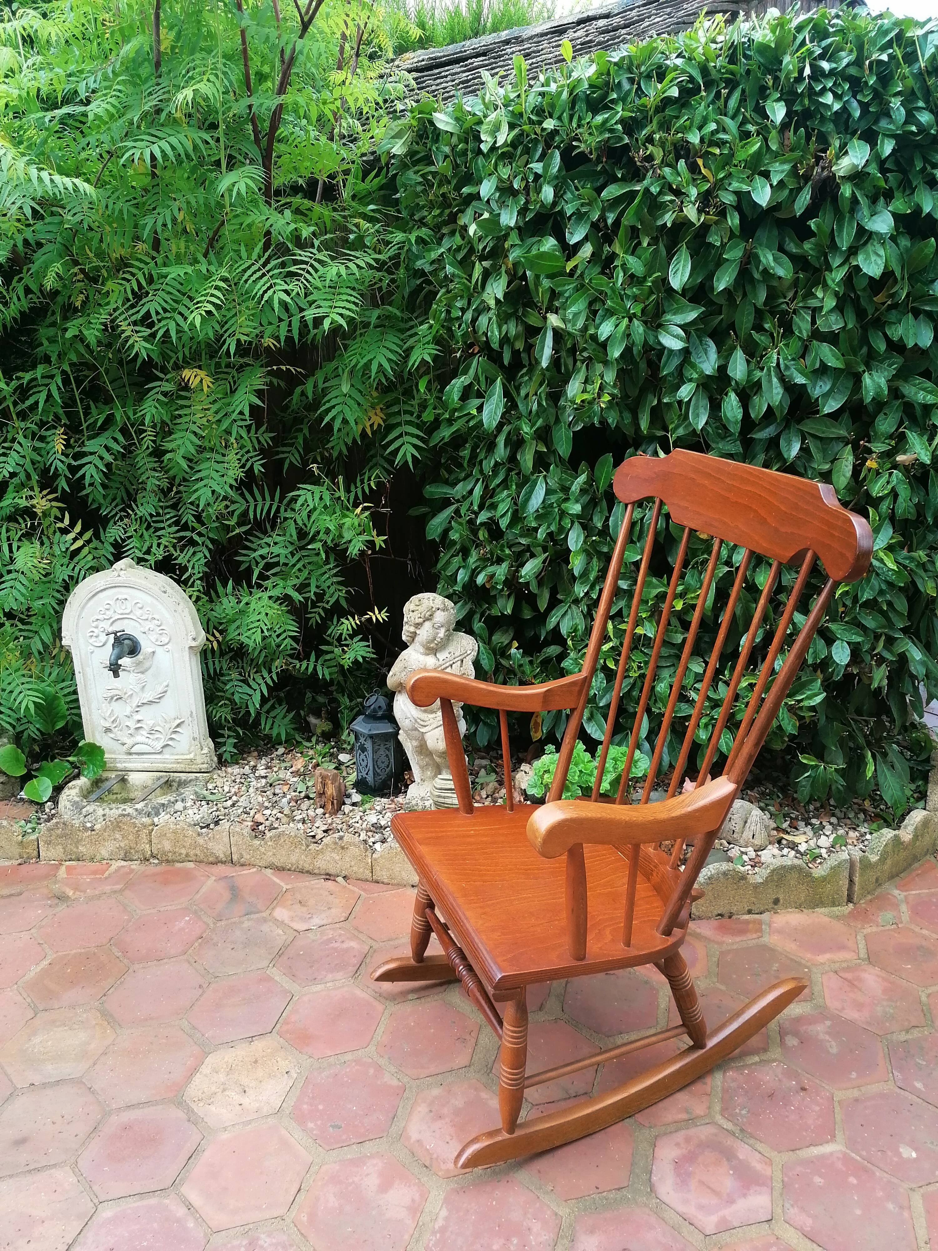 Wooden rocking chair