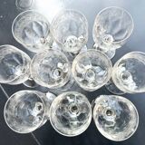 10 wine/water glasses 14.5 cm Cristal d'Arques Matignon Vintage model
