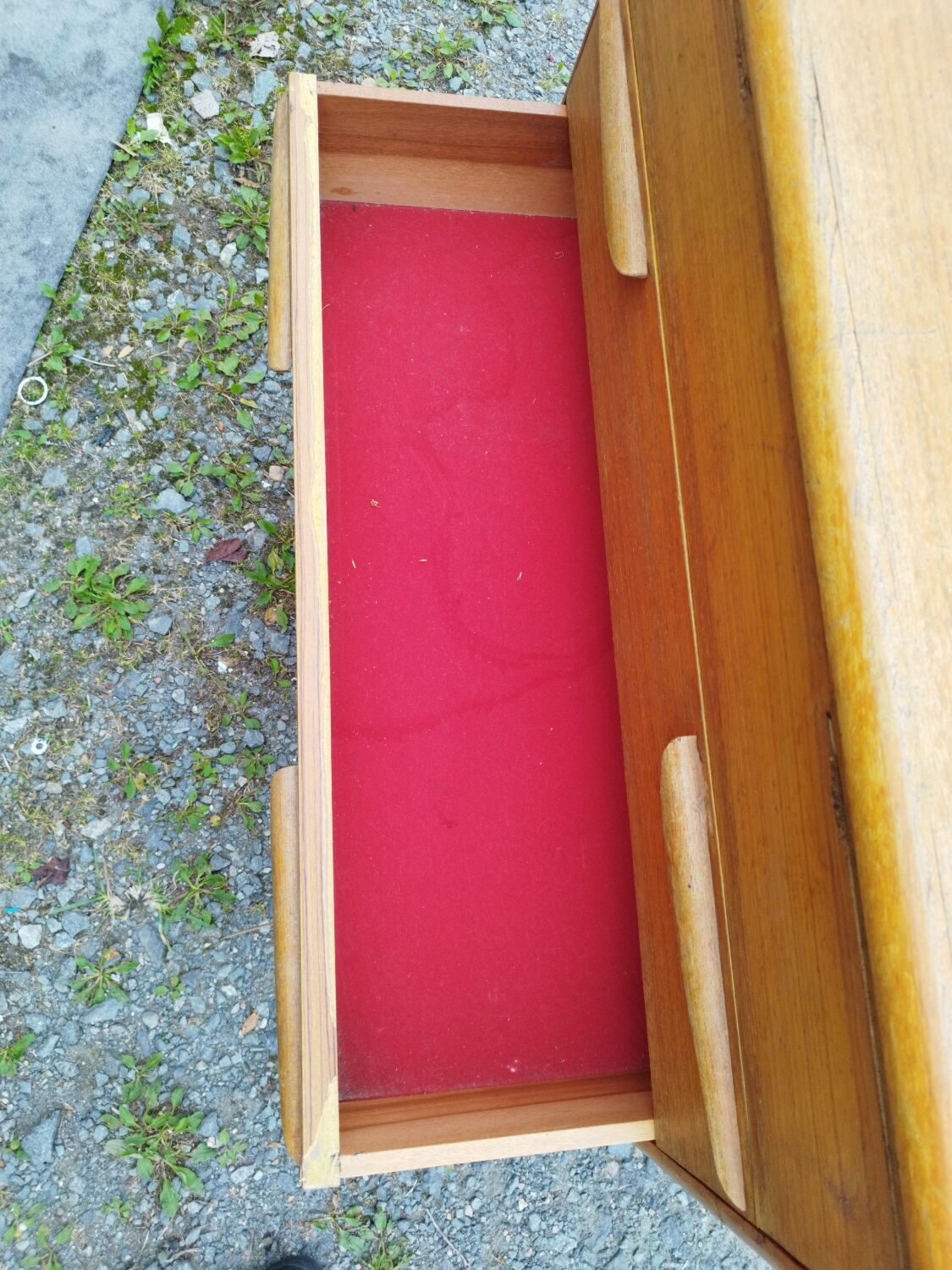 Scandinavian teak dressing table chest of drawers