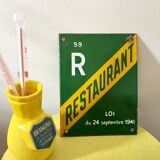 Enamelled plate license restaurant law of 1941