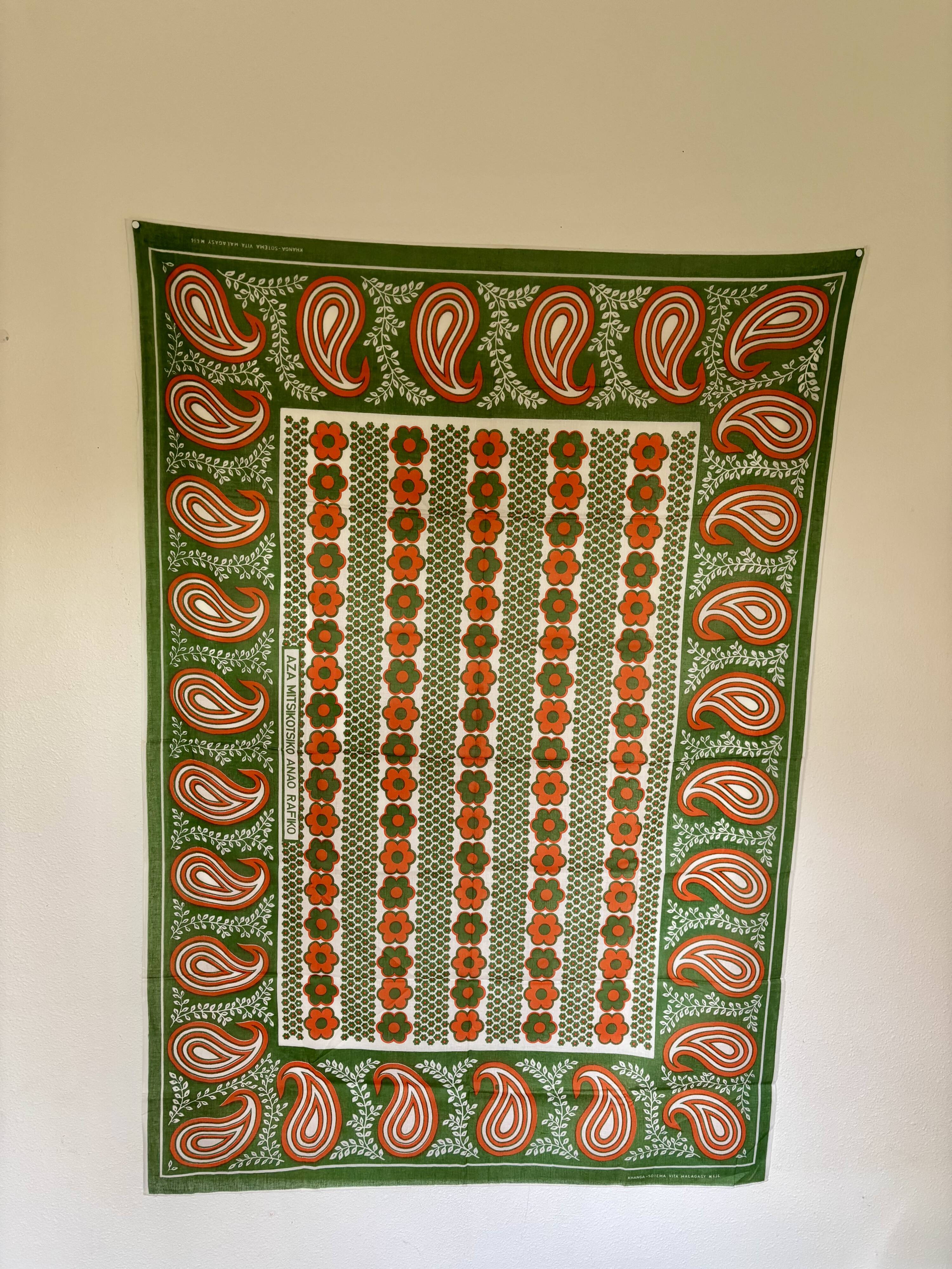 Vintage Malagasy fabric tablecloth