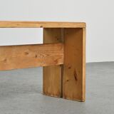 Banc en pin massif, Les Arcs, circa 1973