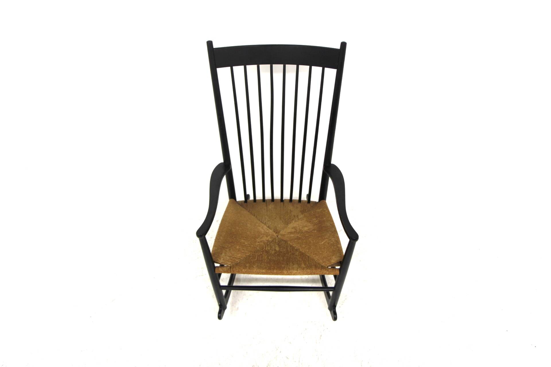 Vintage J16 rocking chair in beech by Hans Wegner for Möbler FD B, Denmark 1960s