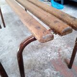 Two vintage school desks