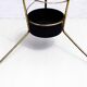 Vintage brass umbrella stand, bamboo handle
