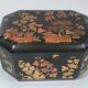 Ancient Japanese large lacquered wooden tea box with 2 tin compartments C99