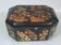 Ancient Japanese large lacquered wooden tea box with 2 tin compartments C99