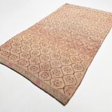 Beige & Brown Star Pattern Kilim Rug, 166x300Cm