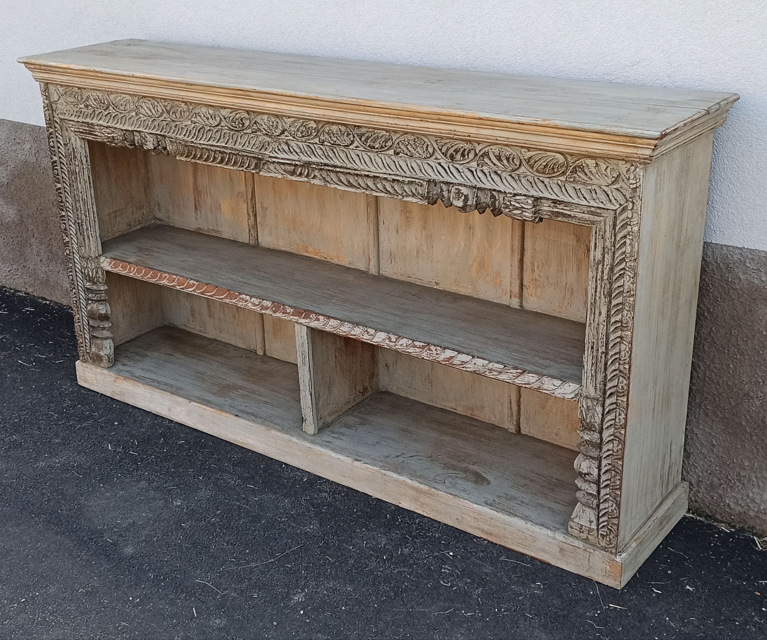 Old wooden furniture with niches