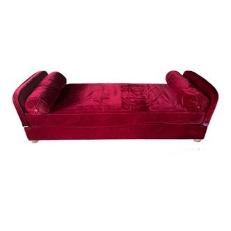 Vintage velvet chaise longue