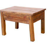 Natural Burmese teak side table