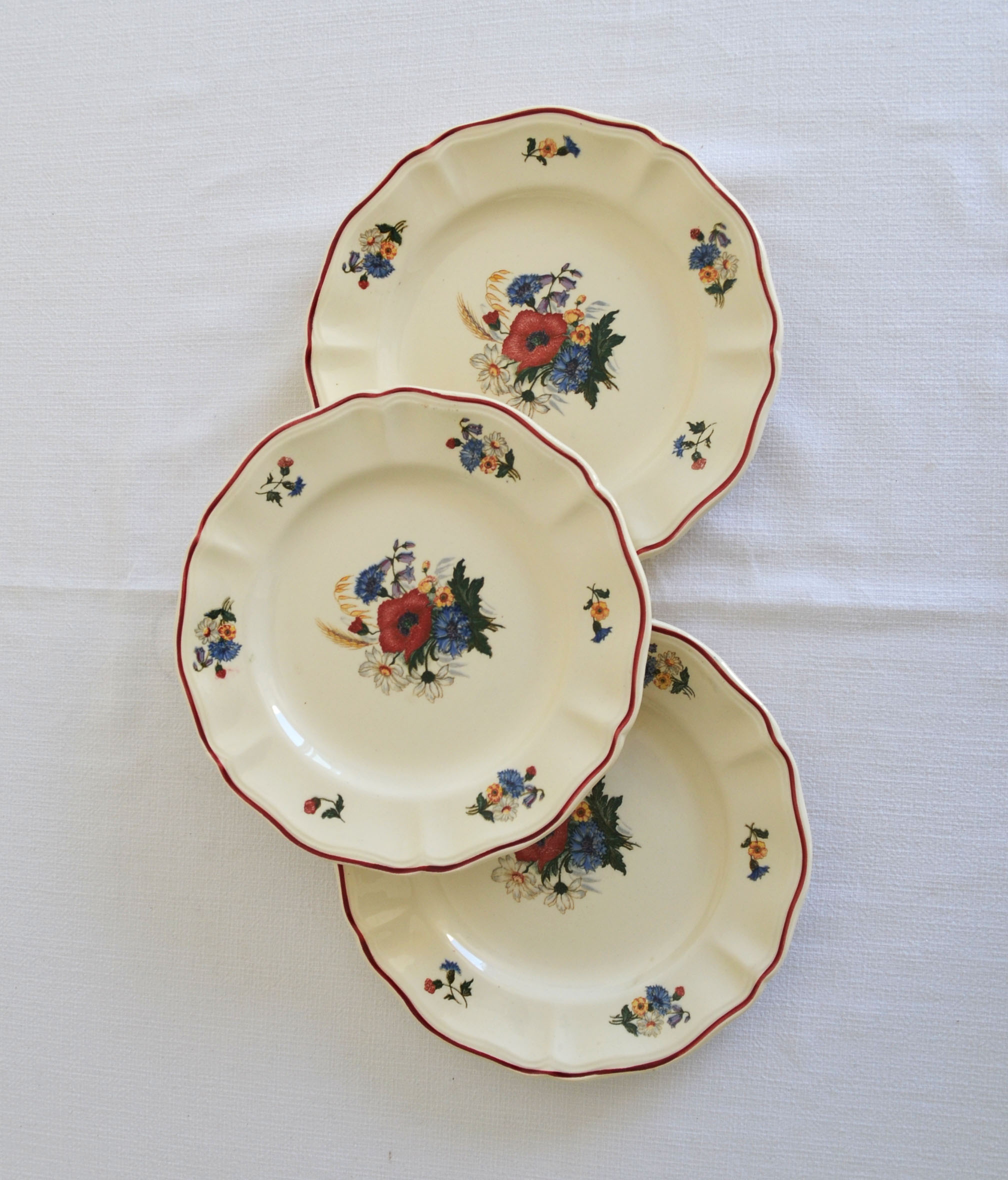 3 dessert plates Agreste de Sarreguemines