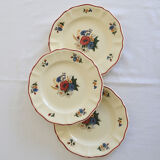 3 assiettes à dessert Agreste de Sarreguemines