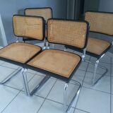 Suite of 4 chairs Cesca B32 by Marcel Breuer years 1992