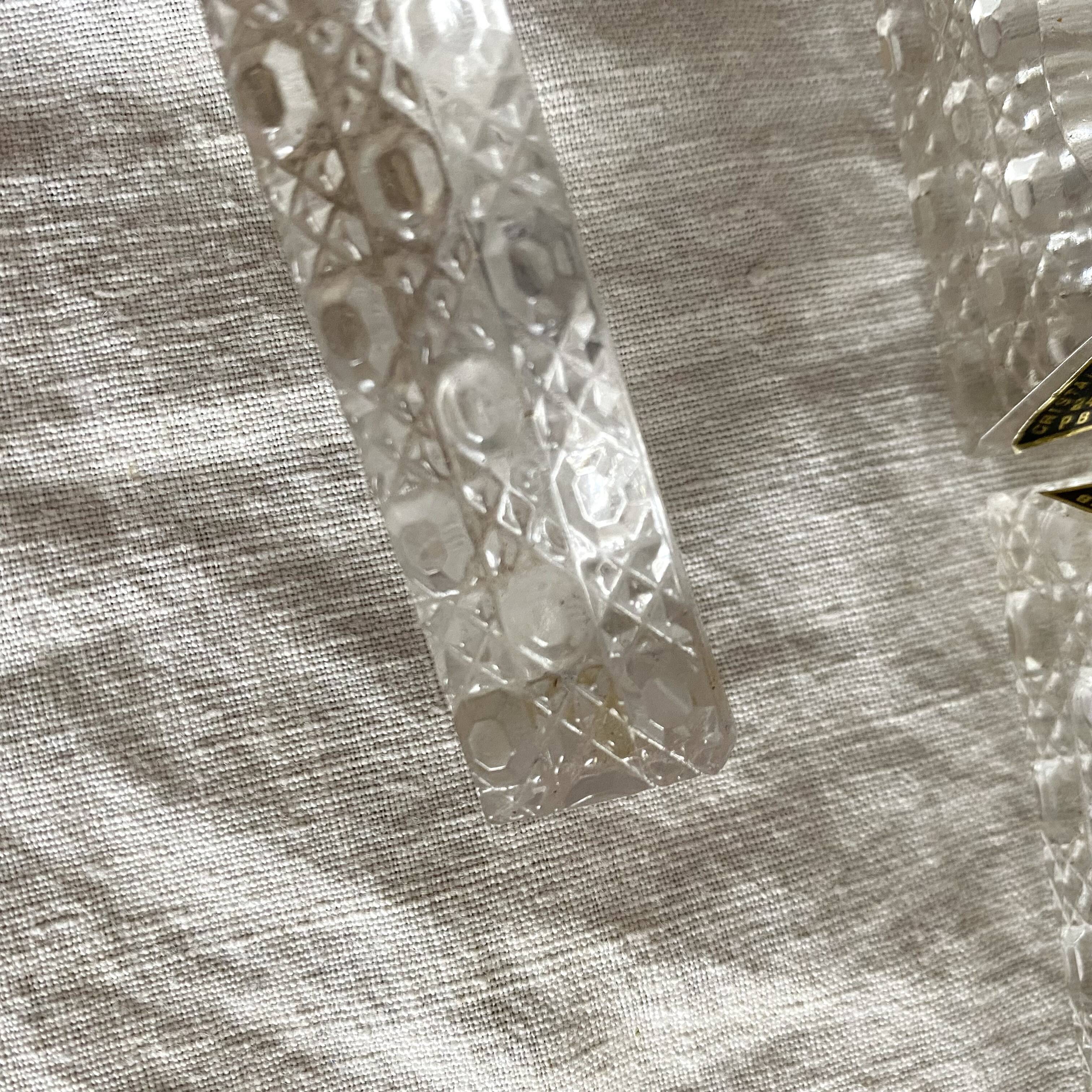 1950s crystal knife holder, new