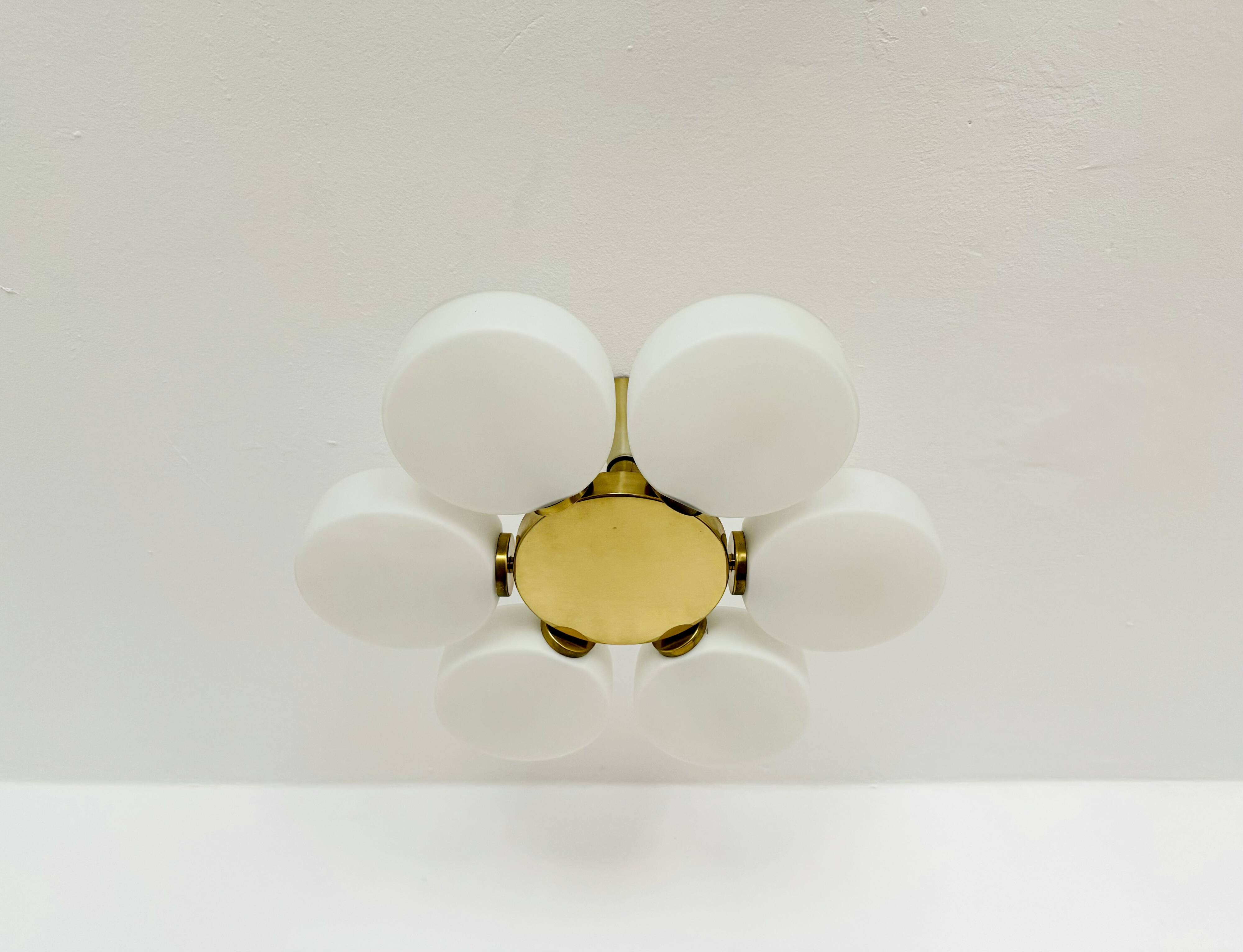 Opaline Sputnik Chandelier by Kaiser Leuchten