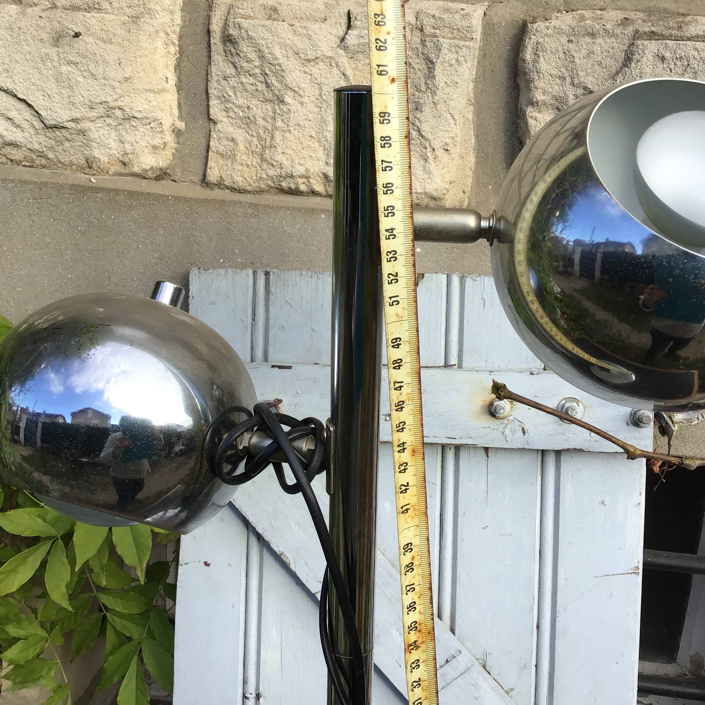 Beautiful vintage chrome designer lamp. Italian 60/70