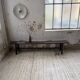 Dark patinated 1900 bench 220cm