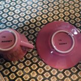 6 magnetic cup and saucer LBP dusty rose