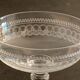 5 antique champagne glasses in engraved crystal