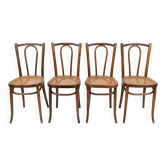 4 bentwood bistro chairs with caning