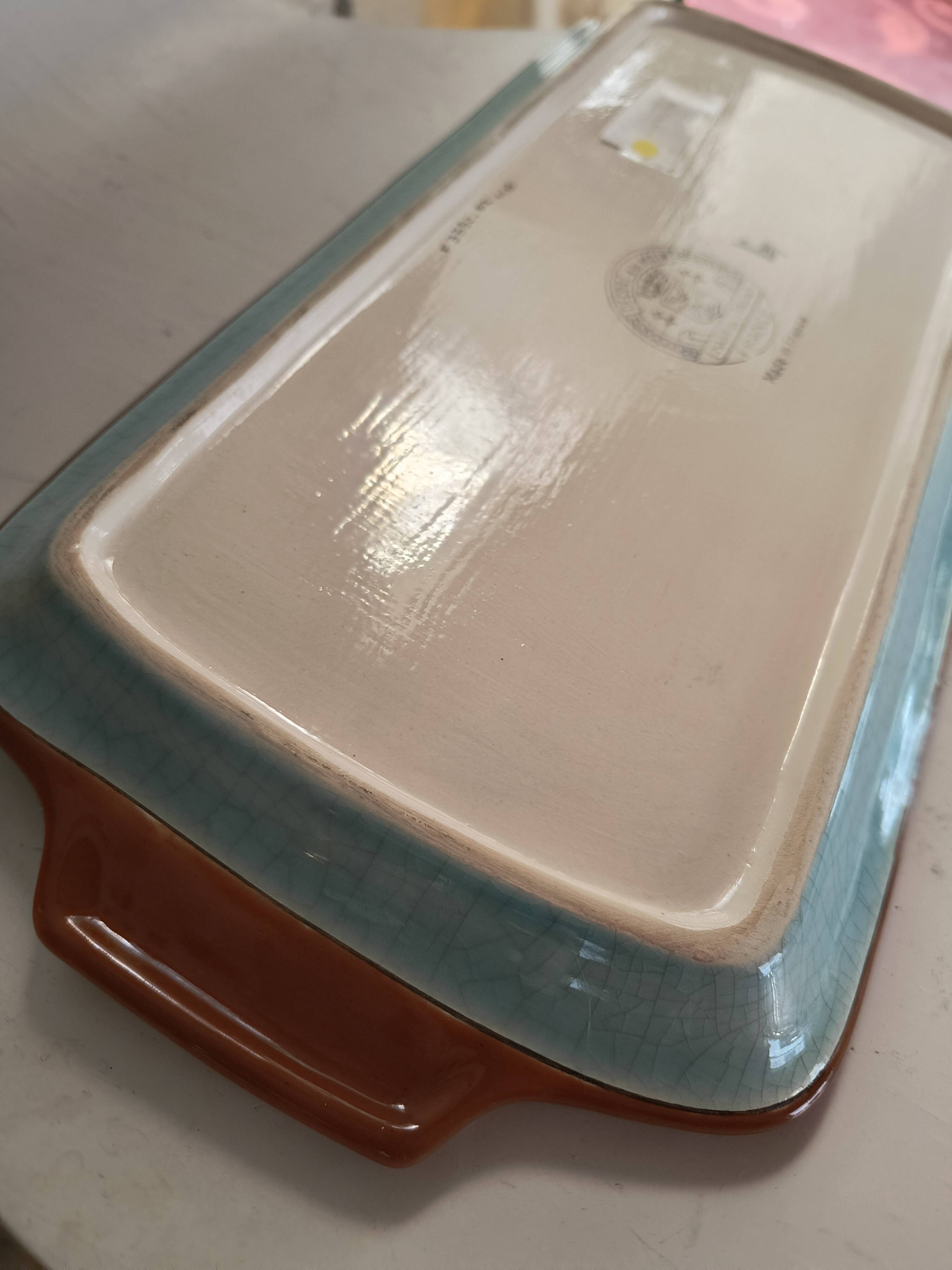 Longwy enamel plate art deco design