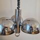 Midcentury Chrome Space Age Chandelier/Pendant Hillebrand, Germany, 1970s