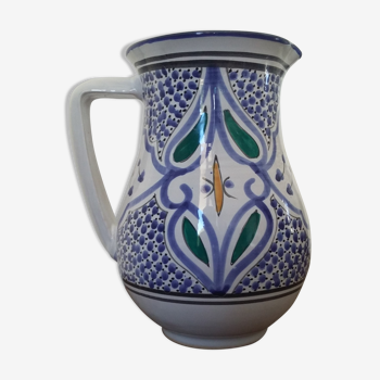 Moroccan pitcher enamelled terracotta