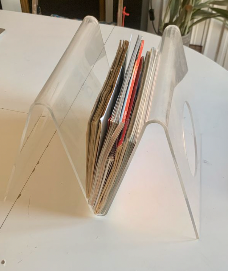 Vintage Michel Dumas magazine holder