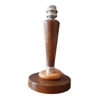 Vintage 50s lamp in varnished wood