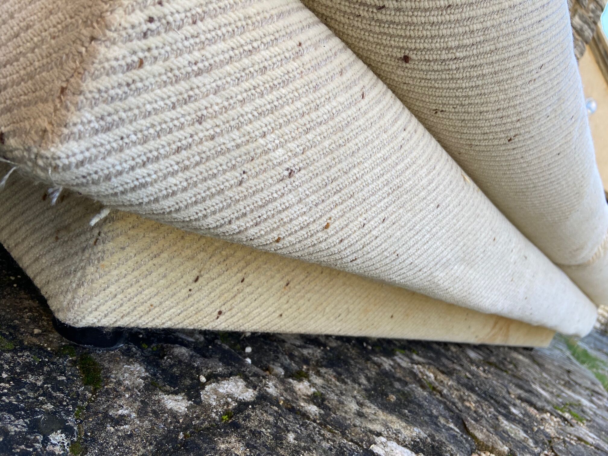 Two seater sofa in sly wool