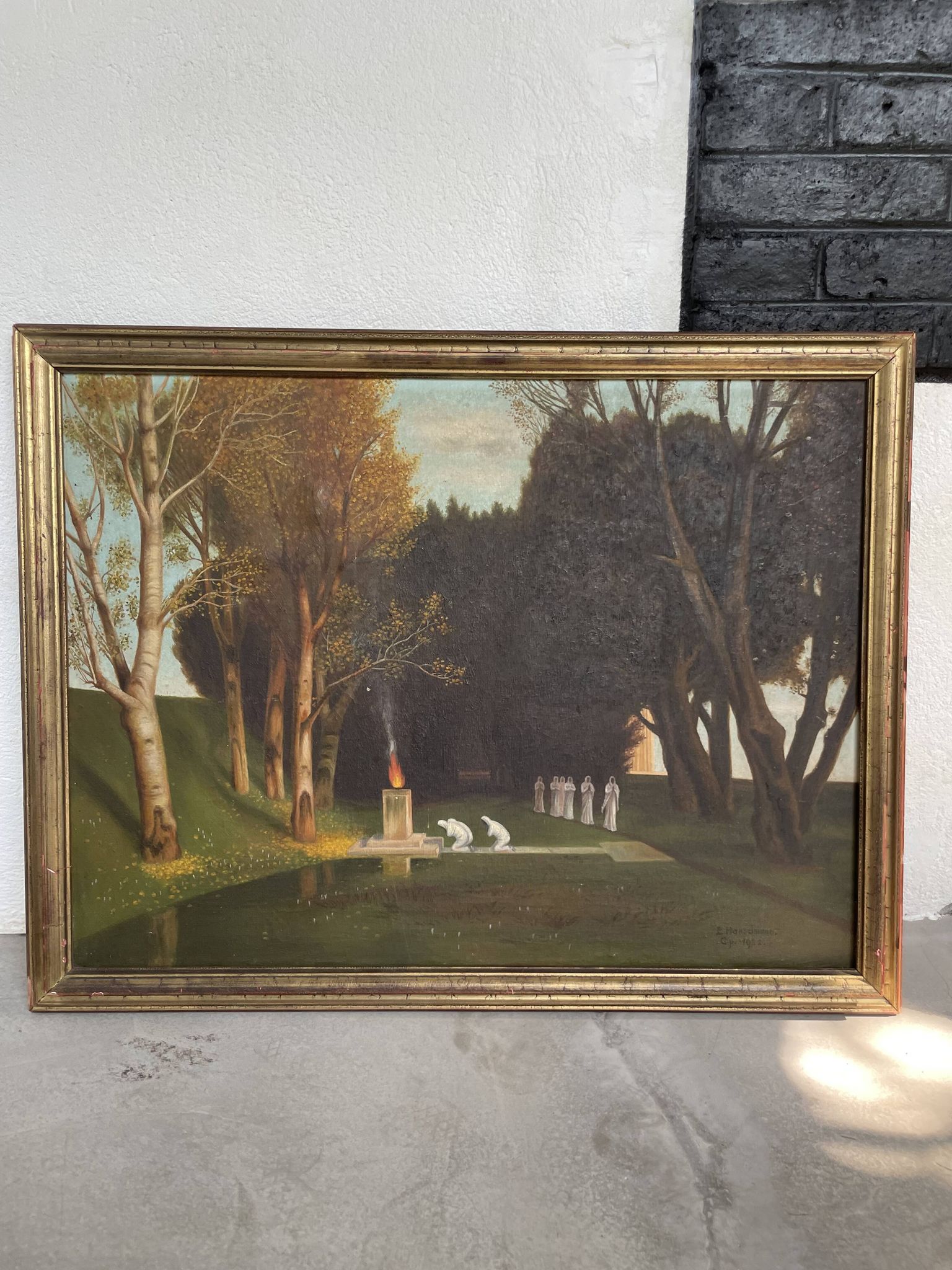 Oil on canvas The Sacred Grove